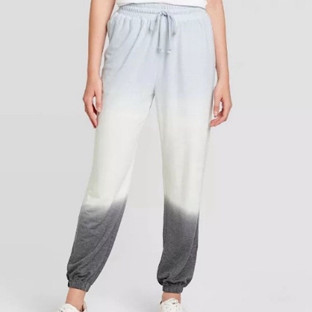 NWT Knox Rose Blue Ombre Tie Dye Sweat Pants Joggers Size Small